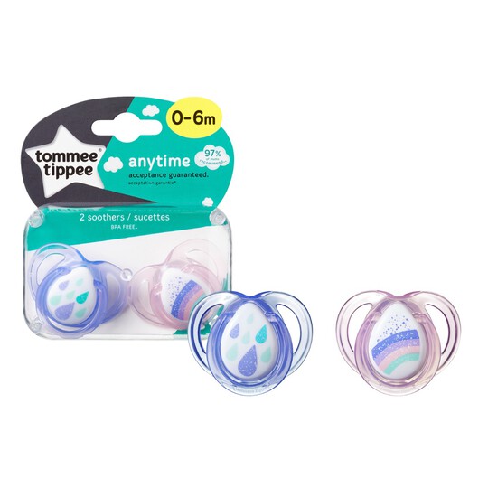 Tommee Tippee Anytime Soother 2 x 0-6 Months image number 1